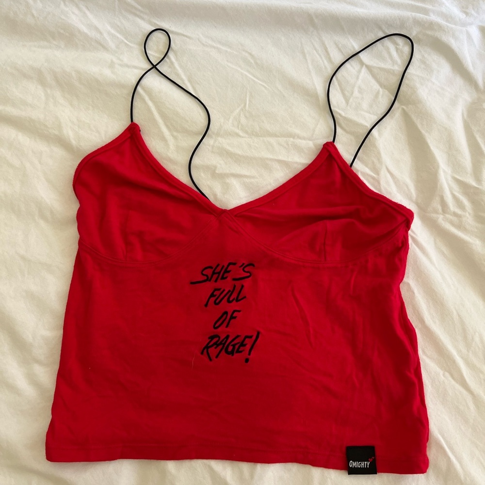 OMIGHTY Embroidered Crop Tank